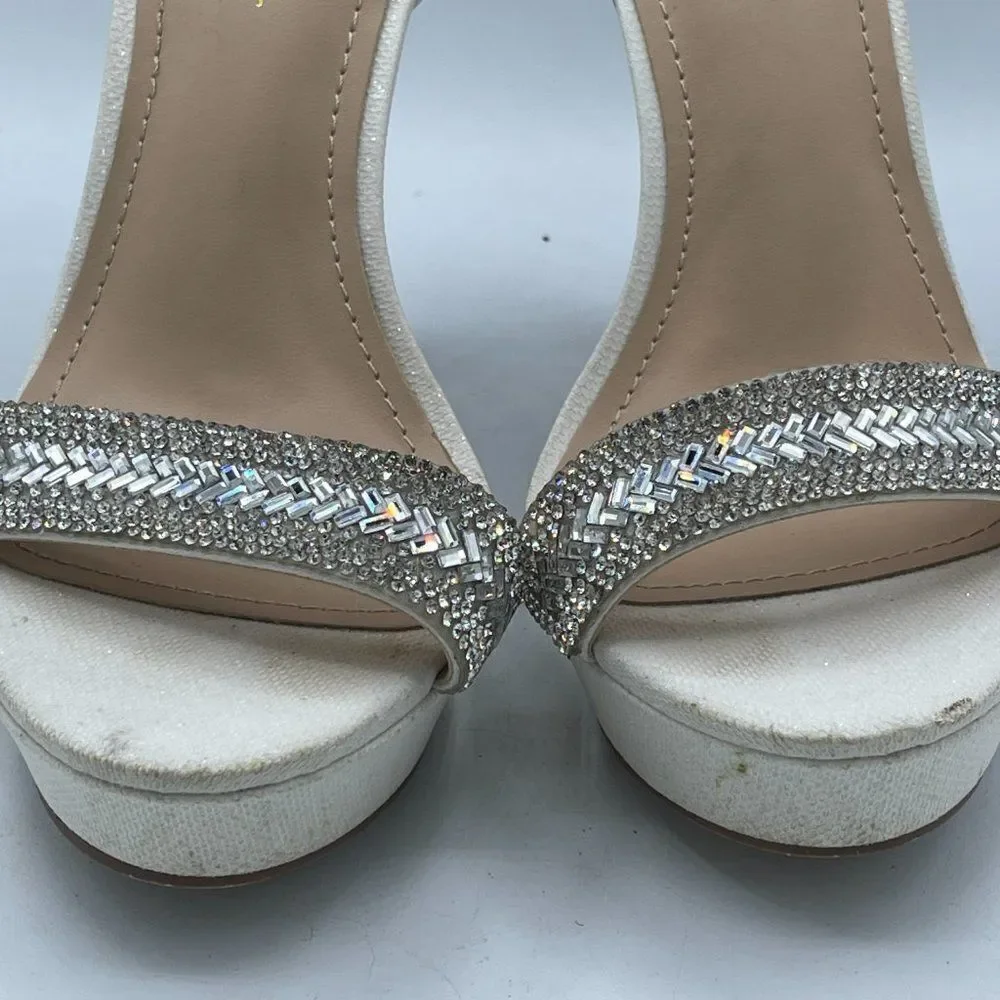 Dream Pairs High Heeled Ankle Strap Rhinestone Embellished Shoes 6